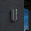 kelvo® MURANO KLV-101-0016 Φωτιστικό Τοίχου / Απλίκα για 2 Λάμπες MR16 με Ντουί GU10 AC 220-240V Αδιάβροχο IP65 - Γκρι Ανθρακί Ματ - Μ8 x Π8 x Υ15cm