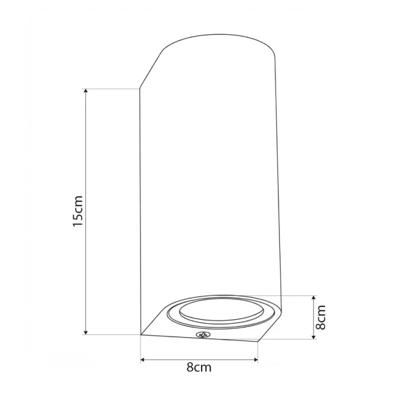 kelvo® MURANO KLV-101-0016 Φωτιστικό Τοίχου / Απλίκα για 2 Λάμπες MR16 με Ντουί GU10 AC 220-240V Αδιάβροχο IP65 - Γκρι Ανθρακί Ματ - Μ8 x Π8 x Υ15cm