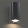 kelvo® MURANO KLV-101-0016 Φωτιστικό Τοίχου / Απλίκα για 2 Λάμπες MR16 με Ντουί GU10 AC 220-240V Αδιάβροχο IP65 - Γκρι Ανθρακί Ματ - Μ8 x Π8 x Υ15cm