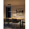 kelvo® LINARIA KLV-101-0255 Κρεμαστό Φωτιστικό Οροφής LED 36W 3600lm 180° AC 220-240V IP20 Ρυθμιζόμενο Λευκό CCT με Χειριστήριο από 2700K έως 6000K Dimmable - Lumileds SMD Chip - Μαύρο Ματ - Μ120 x Π2 x Υ10cm - 3 Χρόνια Εγγύηση