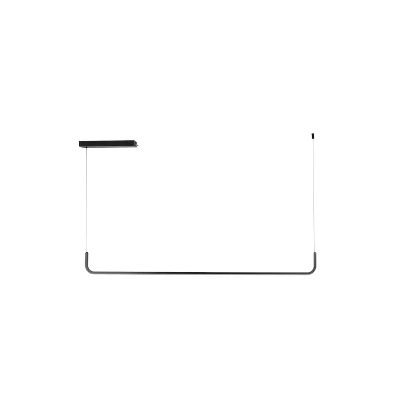 kelvo® LINARIA KLV-101-0255 Κρεμαστό Φωτιστικό Οροφής LED 36W 3600lm 180° AC 220-240V IP20 Ρυθμιζόμενο Λευκό CCT με Χειριστήριο από 2700K έως 6000K Dimmable - Lumileds SMD Chip - Μαύρο Ματ - Μ120 x Π2 x Υ10cm - 3 Χρόνια Εγγύηση