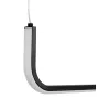 kelvo® LINARIA KLV-101-0255 Κρεμαστό Φωτιστικό Οροφής LED 36W 3600lm 180° AC 220-240V IP20 Ρυθμιζόμενο Λευκό CCT με Χειριστήριο από 2700K έως 6000K Dimmable - Lumileds SMD Chip - Μαύρο Ματ - Μ120 x Π2 x Υ10cm - 3 Χρόνια Εγγύηση