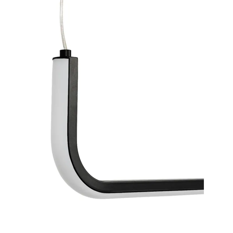 kelvo® LINARIA KLV-101-0255 Κρεμαστό Φωτιστικό Οροφής LED 36W 3600lm 180° AC 220-240V IP20 Ρυθμιζόμενο Λευκό CCT με Χειριστήριο από 2700K έως 6000K Dimmable - Lumileds SMD Chip - Μαύρο Ματ - Μ120 x Π2 x Υ10cm - 3 Χρόνια Εγγύηση