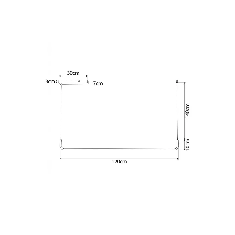 kelvo® LINARIA KLV-101-0255 Κρεμαστό Φωτιστικό Οροφής LED 36W 3600lm 180° AC 220-240V IP20 Ρυθμιζόμενο Λευκό CCT με Χειριστήριο από 2700K έως 6000K Dimmable - Lumileds SMD Chip - Μαύρο Ματ - Μ120 x Π2 x Υ10cm - 3 Χρόνια Εγγύηση
