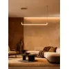 kelvo® LINARIA KLV-101-0257 Κρεμαστό Φωτιστικό Οροφής LED 36W 3600lm 180° AC 220-240V IP20 Ρυθμιζόμενο Λευκό CCT με Χειριστήριο από 2700K έως 6000K Dimmable - Lumileds SMD Chip - Χρυσό Πλατίνα - Μ120 x Π2 x Υ10cm - 3 Χρόνια Εγγύηση