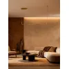 kelvo® LINARIA KLV-101-0257 Κρεμαστό Φωτιστικό Οροφής LED 36W 3600lm 180° AC 220-240V IP20 Ρυθμιζόμενο Λευκό CCT με Χειριστήριο από 2700K έως 6000K Dimmable - Lumileds SMD Chip - Χρυσό Πλατίνα - Μ120 x Π2 x Υ10cm - 3 Χρόνια Εγγύηση