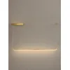 kelvo® LINARIA KLV-101-0257 Κρεμαστό Φωτιστικό Οροφής LED 36W 3600lm 180° AC 220-240V IP20 Ρυθμιζόμενο Λευκό CCT με Χειριστήριο από 2700K έως 6000K Dimmable - Lumileds SMD Chip - Χρυσό Πλατίνα - Μ120 x Π2 x Υ10cm - 3 Χρόνια Εγγύηση