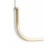 kelvo® LINARIA KLV-101-0257 Κρεμαστό Φωτιστικό Οροφής LED 36W 3600lm 180° AC 220-240V IP20 Ρυθμιζόμενο Λευκό CCT με Χειριστήριο από 2700K έως 6000K Dimmable - Lumileds SMD Chip - Χρυσό Πλατίνα - Μ120 x Π2 x Υ10cm - 3 Χρόνια Εγγύηση