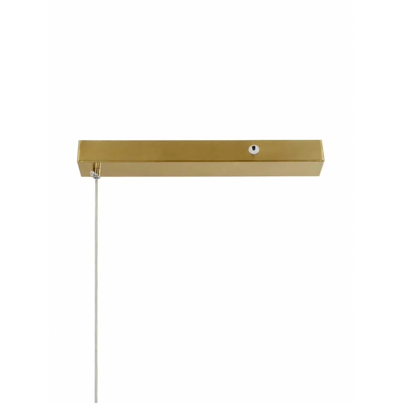 kelvo® LINARIA KLV-101-0257 Κρεμαστό Φωτιστικό Οροφής LED 36W 3600lm 180° AC 220-240V IP20 Ρυθμιζόμενο Λευκό CCT με Χειριστήριο από 2700K έως 6000K Dimmable - Lumileds SMD Chip - Χρυσό Πλατίνα - Μ120 x Π2 x Υ10cm - 3 Χρόνια Εγγύηση