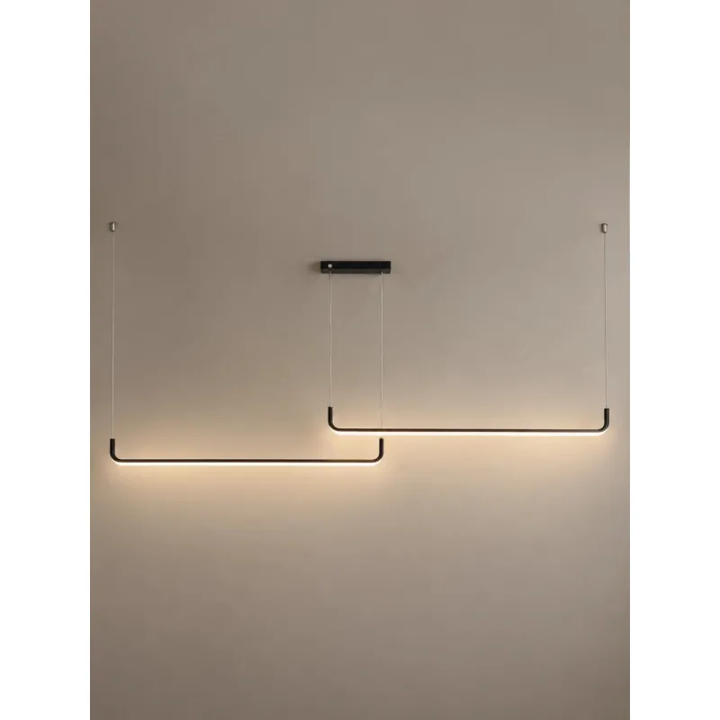kelvo® LINARIA KLV-101-0258-V2 Κρεμαστό Φωτιστικό Οροφής LED 72W 7200lm 180° AC 220-240V IP20 Ρυθμιζόμενο Λευκό CCT με Χειριστήριο από 2700K έως 6000K Dimmable - Lumileds SMD Chip - Μαύρο Ματ - Μ220 x Π4 x Υ25cm - 3 Χρόνια Εγγύηση