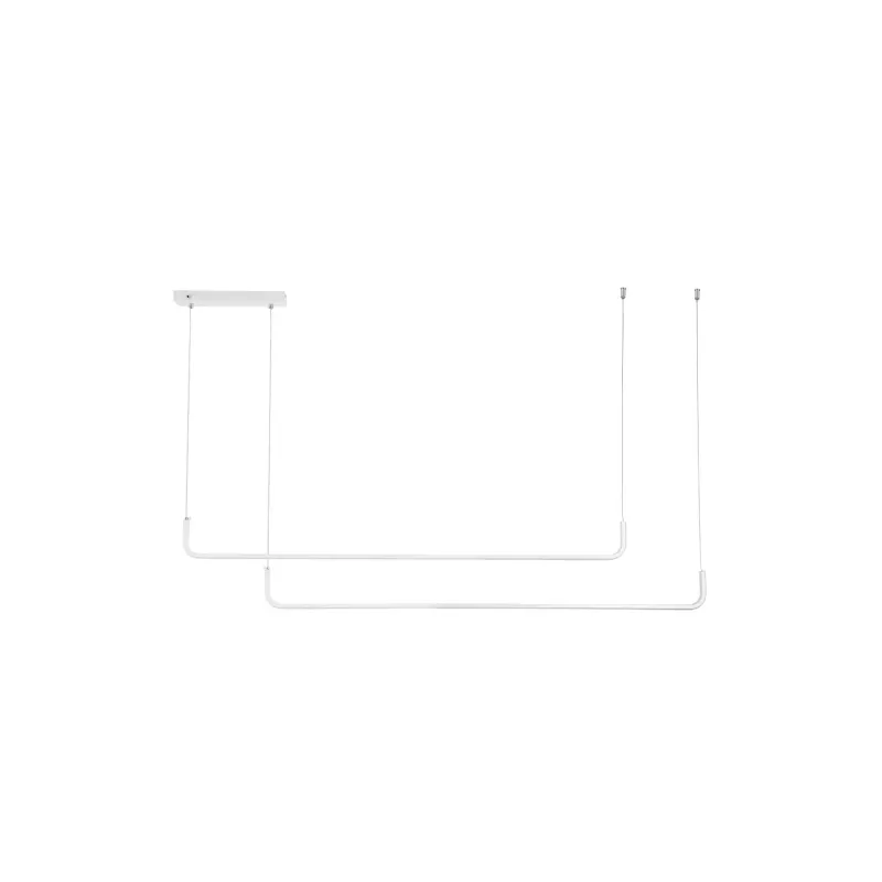 kelvo® LINARIA KLV-101-0259 Κρεμαστό Φωτιστικό Οροφής LED 72W 7200lm 180° AC 220-240V IP20 Ρυθμιζόμενο Λευκό CCT με Χειριστήριο από 2700K έως 6000K Dimmable - Lumileds SMD Chip - Λευκό Ματ - Μ130 x Π4 x Υ25cm - 3 Χρόνια Εγγύηση