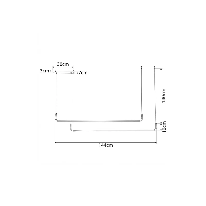 kelvo® LINARIA KLV-101-0259 Κρεμαστό Φωτιστικό Οροφής LED 72W 7200lm 180° AC 220-240V IP20 Ρυθμιζόμενο Λευκό CCT με Χειριστήριο από 2700K έως 6000K Dimmable - Lumileds SMD Chip - Λευκό Ματ - Μ130 x Π4 x Υ25cm - 3 Χρόνια Εγγύηση