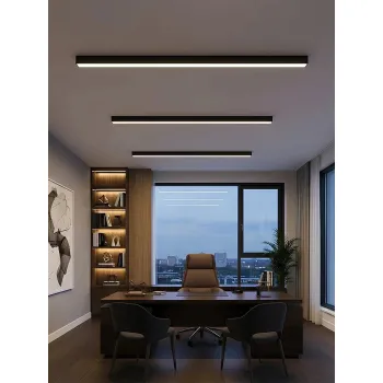 kelvo® ORION KLV-101-0362-V2 Γραμμικό Φωτιστικό Οροφής LED 72W 7200lm 120° AC 220-240V IP20 Ρυθμιζόμενο Λευκό CCT με Χειριστήριο από 2700K έως 6000K Dimmable - Lumileds SMD Chip - Μαύρο Ματ - Μ120 x Π5.5 x Υ7cm - 3 Χρόνια Εγγύηση