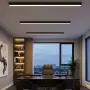 kelvo® ORION KLV-101-0362-V2 Γραμμικό Φωτιστικό Οροφής LED 72W 7200lm 120° AC 220-240V IP20 Ρυθμιζόμενο Λευκό CCT με Χειριστήριο από 2700K έως 6000K Dimmable - Lumileds SMD Chip - Μαύρο Ματ - Μ120 x Π5.5 x Υ7cm - 3 Χρόνια Εγγύηση