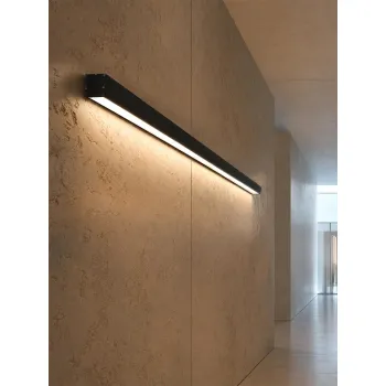 kelvo® ORION KLV-101-0362-V3 Φωτιστικό Τοίχου / Απλίκα LED 72W 7200lm 120° AC 220-240V IP20 Ρυθμιζόμενο Λευκό CCT με Χειριστήριο από 2700K έως 6000K Dimmable - Lumileds SMD Chip - Μαύρο Ματ - Μ120 x Π5.5 x Υ7cm - 3 Χρόνια Εγγύηση