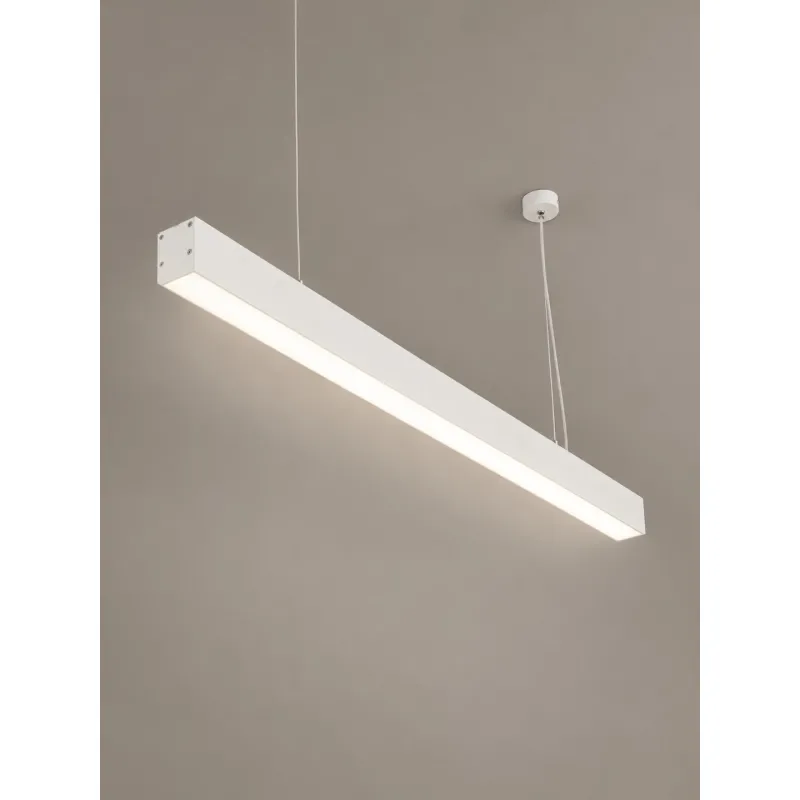 kelvo® ORION KLV-101-0363 Κρεμαστό Γραμμικό Φωτιστικό Οροφής LED 72W 7200lm 120° AC 220-240V IP20 Ρυθμιζόμενο Λευκό CCT με Χειριστήριο από 2700K έως 6000K Dimmable - Lumileds SMD Chip - Λευκό Ματ - Μ120 x Π5 x Υ7.5cm - 3 Χρόνια Εγγύηση