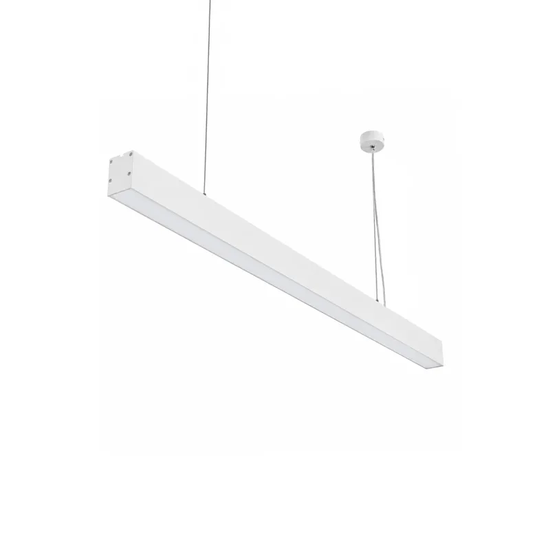 kelvo® ORION KLV-101-0363 Κρεμαστό Γραμμικό Φωτιστικό Οροφής LED 72W 7200lm 120° AC 220-240V IP20 Ρυθμιζόμενο Λευκό CCT με Χειριστήριο από 2700K έως 6000K Dimmable - Lumileds SMD Chip - Λευκό Ματ - Μ120 x Π5 x Υ7.5cm - 3 Χρόνια Εγγύηση
