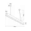 kelvo® ORION KLV-101-0363 Κρεμαστό Γραμμικό Φωτιστικό Οροφής LED 72W 7200lm 120° AC 220-240V IP20 Ρυθμιζόμενο Λευκό CCT με Χειριστήριο από 2700K έως 6000K Dimmable - Lumileds SMD Chip - Λευκό Ματ - Μ120 x Π5 x Υ7.5cm - 3 Χρόνια Εγγύηση