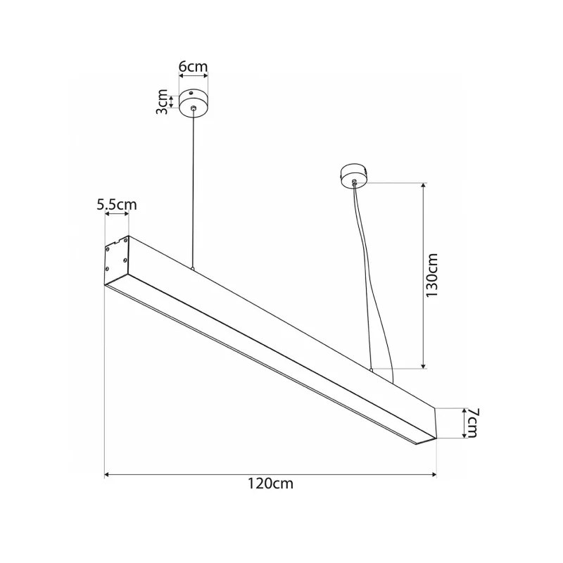 kelvo® ORION KLV-101-0363 Κρεμαστό Γραμμικό Φωτιστικό Οροφής LED 72W 7200lm 120° AC 220-240V IP20 Ρυθμιζόμενο Λευκό CCT με Χειριστήριο από 2700K έως 6000K Dimmable - Lumileds SMD Chip - Λευκό Ματ - Μ120 x Π5 x Υ7.5cm - 3 Χρόνια Εγγύηση