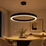 kelvo® RA KLV-101-0369 Κρεμαστό Φωτιστικό Οροφής LED 100W 10000lm 120° AC 220-240V IP20 Ρυθμιζόμενο Λευκό CCT με Χειριστήριο από 2700K έως 6000K Dimmable - Lumileds SMD Chip - Μαύρο Ματ - Μ120 x Π120 x Υ8cm - 3 Χρόνια Εγγύηση