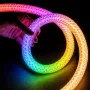 kelvo® GLOWFLEX KLV-101-0517 Ταινία Neon Flex με Πλεκτή Υφασμάτινη Επένδυση LED 14W/m 840lm/m 360° DC 24V Αδιάβροχο IP65 120 x SMD5054 Chip/m Πολύχρωμο RGB+WW Dimmable - Sanan SMD Chip - Μ1000 x Π3.5 x Υ3.5cm - Ρολό 10 Μέτρων - 6 Χρόνια Εγγύηση