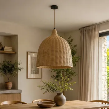 kelvo® BAHAMAS KLV-102-0003 Κρεμαστό Φωτιστικό Οροφής για Λάμπα με Ντουί E27 AC 220-240V IP20 - Μπεζ - Μ60 x Π60 x Υ60cm