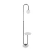 kelvo® CORDELIA KLV-102-0005 Επιδαπέδιο Φωτιστικό για Λάμπα με Ντουί 1 x E27 AC 220-240V IP20 - Μαύρο Ματ & Λευκό - Μ30 x Π34 x Υ180cm