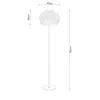 GLOBOSTAR® ALES 204-0309 Μοντέρνο Επιδαπέδιο Φωτιστικό με Ντουί 1 x E27 AC 220-240V IP20 -Γκρί & Χρυσό - Μ40 x Π40 x Υ150cm