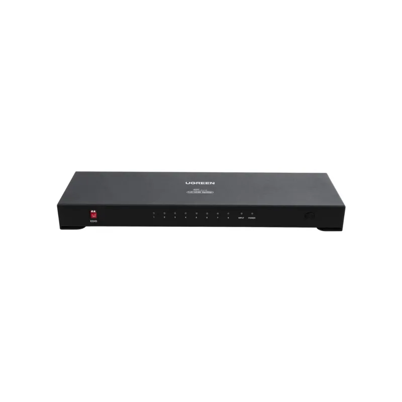 GLOBOSTAR® UGREEN-1x8 41020 Ugreen 1x8 All in One 4K HDMI Signal Splitter για LED Video Controllers - Input Signal W3840 x H2160@60Hz - Είσοδος 1 HDMI σε Έξοδο 8 HDMI - AC 220-240V IP20 - Μ30 x Π9 x Υ3.2cm - 2 Χρόνια Εγγύηση