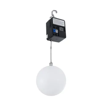 GloboStar® 51202 LIFT BALL Επαγγελματικό Φωτιστικό Ειδικών Εφέ Φ30cm KINETIC BALL Light CREE LED 4in1 15W - 15 x 1W LED SMD Chips RGBW - Μέγιστο Μήκος Ανύψωσης 3.5 Μέτρα - AC 220V-240V DMX512 Display on Body - Μαύρο - Μ17 x Π13 x Υ26cm - 2 Χρόνια Εγγύση