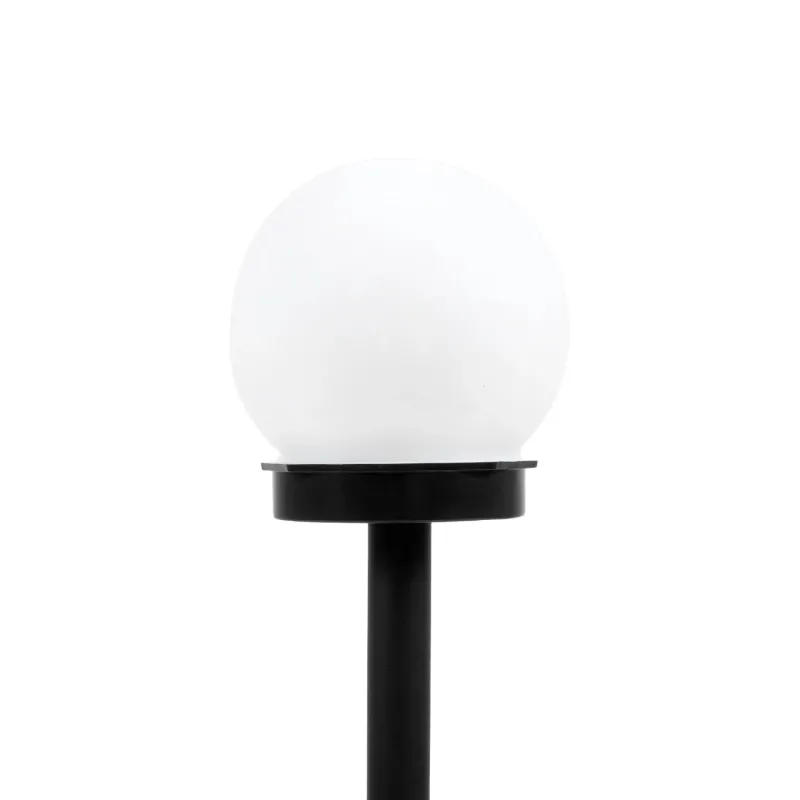 GLOBOSTAR® SFERA 71471 Διακοσμητικό Φωτιστικό Κήπου LED 1W 50lm 240° DC 5V με Φωτοβολταϊκό Panel 5V 0.1W & Επαναφορτιζόμενη Μπαταρία Li-ion 3.2V 300mAh Αδιάβροχο IP65 Θερμό Λευκό 2700K - Μ10 x Π10 x Υ33cm - 2 Χρόνια Εγγύηση - Σετ 2 Τεμαχίων