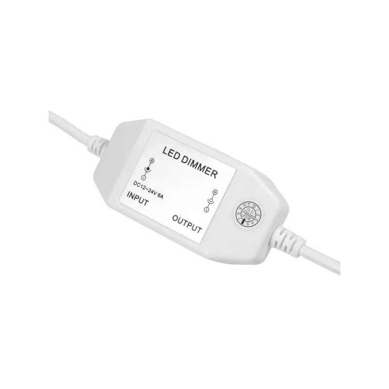 GLOBOSTAR® 73305 CORE Dimmer 1CH DC 12-24V 5A 120W Max IP20 - Rotary Dimming - Λευκό - M6.5xΠ3xΥ3.5cm - 2 Χρόνια Εγγύηση GLOBOSTAR® 73305 CORE Dimmer 1CH DC 12-24V 5A 120W Max IP20 - Rotary Dimming - Λευκό - M6.5xΠ3xΥ3.5cm - 2 Χρόνια Εγγύηση