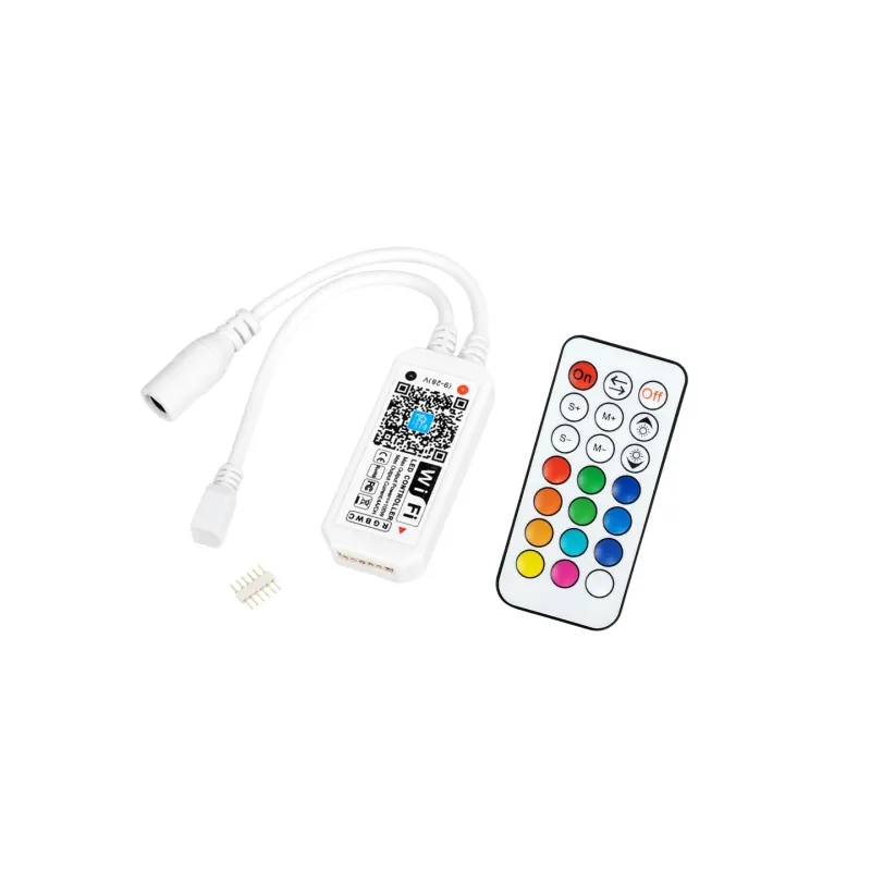 GLOBOSTAR® 73430 AURORA RGB+CCT Controller 5CH DC 12-24V 4A 100W Max IP20 - WiFi + RF 2.4GHz Ασύρματο Χειριστήριο - M5.5xΠ3xΥ2cm - 2 Χρόνια Εγγύηση