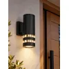 GLOBOSTAR® ORION 77886 Μοντέρνο Φωτιστικό Τοίχου - Απλίκα με Ντουί 1 x GU10 AC 220-240V Αδιάβροχο IP65 - Μαύρο Ματ - Μ9 x Π15.5 x Υ22cm