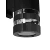 GLOBOSTAR® ORION 77886 Μοντέρνο Φωτιστικό Τοίχου - Απλίκα με Ντουί 1 x GU10 AC 220-240V Αδιάβροχο IP65 - Μαύρο Ματ - Μ9 x Π15.5 x Υ22cm