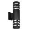 GLOBOSTAR® ORION 77887 Μοντέρνο Φωτιστικό Τοίχου - Απλίκα με Ντουί 2 x GU10 AC 220-240V Αδιάβροχο IP65 - Μαύρο Ματ - Μ9 x Π15 x Υ35.5cm
