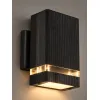 GLOBOSTAR® QUATRO 77896 Μοντέρνο Φωτιστικό Τοίχου - Απλίκα με Ντουί 1 x GU10 AC 220-240V Αδιάβροχο IP65 - Μαύρο Ματ - Μ11 x Π13 x Υ17.5cm