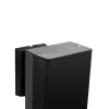 GLOBOSTAR® QUATRO 77896 Μοντέρνο Φωτιστικό Τοίχου - Απλίκα με Ντουί 1 x GU10 AC 220-240V Αδιάβροχο IP65 - Μαύρο Ματ - Μ11 x Π13 x Υ17.5cm