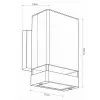 GLOBOSTAR® QUATRO 77896 Μοντέρνο Φωτιστικό Τοίχου - Απλίκα με Ντουί 1 x GU10 AC 220-240V Αδιάβροχο IP65 - Μαύρο Ματ - Μ11 x Π13 x Υ17.5cm