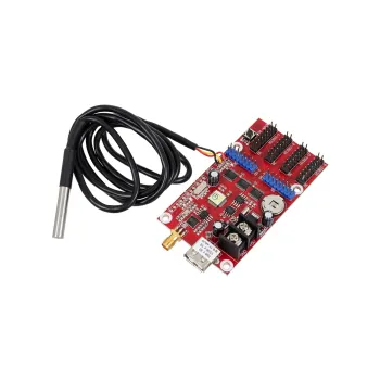 GloboStar® 90388 Ασύρματος Controller WiFi TF-A6UW-4 με Είσοδο USB και Αισθητήρα Θερμοκρασίας με 4 Εξόδους HUB για Μονόχρωμη Κυλιόμενη Πινακίδα LED