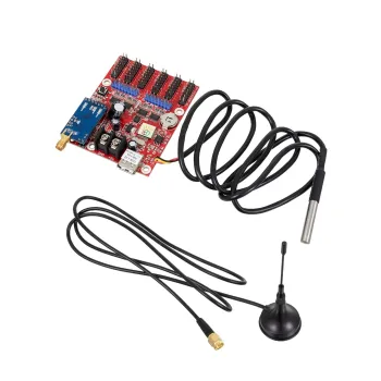 GloboStar® 90389 Ασύρματος Controller WiFi TF-M6UW-6 με Είσοδο USB και Αισθητήρα Θερμοκρασίας με 6 Εξόδους HUB για Μονόχρωμη Κυλιόμενη Πινακίδα LED