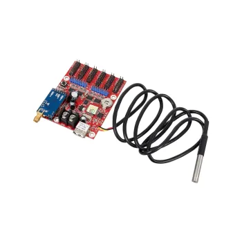 GloboStar® 90389 Ασύρματος Controller WiFi TF-M6UW-6 με Είσοδο USB και Αισθητήρα Θερμοκρασίας με 6 Εξόδους HUB για Μονόχρωμη Κυλιόμενη Πινακίδα LED