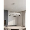 GLOBOSTAR® LOTUS GLB-101-0100 Μοντέρνο Κρεμαστό Φωτιστικό Οροφής LED 72W 7200lm 120° AC 220-240V IP20 Ρυθμιζόμενο Λευκό CCT με Χειριστήριο από 2700K έως 6000K Dimmable - Lumileds SMD Chip - Λευκό & Μαύρο Ματ - Μ50 x Π50 x Υ9.5cm - 3 Χρόνια Εγγύηση