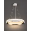 GLOBOSTAR® LOTUS GLB-101-0100 Μοντέρνο Κρεμαστό Φωτιστικό Οροφής LED 72W 7200lm 120° AC 220-240V IP20 Ρυθμιζόμενο Λευκό CCT με Χειριστήριο από 2700K έως 6000K Dimmable - Lumileds SMD Chip - Λευκό & Μαύρο Ματ - Μ50 x Π50 x Υ9.5cm - 3 Χρόνια Εγγύηση