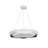 GLOBOSTAR® LOTUS GLB-101-0100 Μοντέρνο Κρεμαστό Φωτιστικό Οροφής LED 72W 7200lm 120° AC 220-240V IP20 Ρυθμιζόμενο Λευκό CCT με Χειριστήριο από 2700K έως 6000K Dimmable - Lumileds SMD Chip - Λευκό & Μαύρο Ματ - Μ50 x Π50 x Υ9.5cm - 3 Χρόνια Εγγύηση
