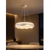 GLOBOSTAR® LOTUS GLB-101-0101 Μοντέρνο Κρεμαστό Φωτιστικό Οροφής LED 72W 7200lm 120° AC 220-240V IP20 Ρυθμιζόμενο Λευκό CCT με Χειριστήριο από 2700K έως 6000K Dimmable - Lumileds SMD Chip - Λευκό Ματ - Μ50 x Π50 x Υ9.5cm - 3 Χρόνια Εγγύηση