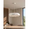 GLOBOSTAR® LOTUS GLB-101-0101 Μοντέρνο Κρεμαστό Φωτιστικό Οροφής LED 72W 7200lm 120° AC 220-240V IP20 Ρυθμιζόμενο Λευκό CCT με Χειριστήριο από 2700K έως 6000K Dimmable - Lumileds SMD Chip - Λευκό Ματ - Μ50 x Π50 x Υ9.5cm - 3 Χρόνια Εγγύηση