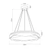 GLOBOSTAR® LOTUS GLB-101-0101 Μοντέρνο Κρεμαστό Φωτιστικό Οροφής LED 72W 7200lm 120° AC 220-240V IP20 Ρυθμιζόμενο Λευκό CCT με Χειριστήριο από 2700K έως 6000K Dimmable - Lumileds SMD Chip - Λευκό Ματ - Μ50 x Π50 x Υ9.5cm - 3 Χρόνια Εγγύηση