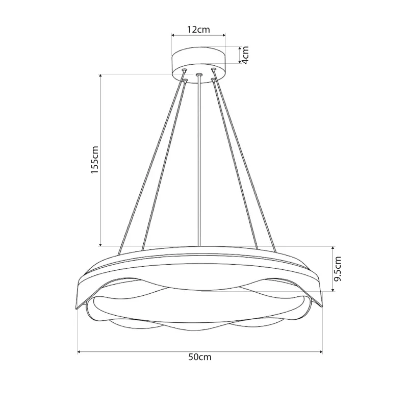 GLOBOSTAR® LOTUS GLB-101-0101 Μοντέρνο Κρεμαστό Φωτιστικό Οροφής LED 72W 7200lm 120° AC 220-240V IP20 Ρυθμιζόμενο Λευκό CCT με Χειριστήριο από 2700K έως 6000K Dimmable - Lumileds SMD Chip - Λευκό Ματ - Μ50 x Π50 x Υ9.5cm - 3 Χρόνια Εγγύηση