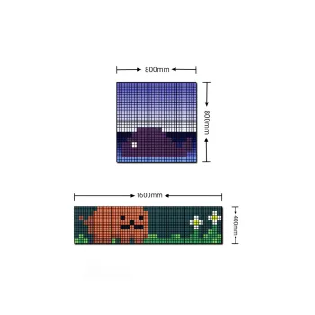 GLOBOSTAR® MATRIX GLB-106-0017 Κυλιόμενη Ψηφιακή Επιγραφή 80x80cm P24.6 64x64 Pixel LED 120W AC 220-240V IP20 Πολύχρωμο RGB - Bluetooth Control μέσω iPIXEL APP - Μ80 x Π2.6 x Υ80cm - 2 Χρόνια Εγγύηση